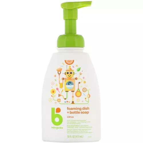BabyGanics, Foaming Dish + Bottle Soap, Citrus, 16 fl oz (473 ml) Review