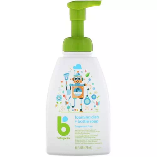 BabyGanics, Foaming Dish + Bottle Soap, Fragrance Free, 16 fl oz (473 ml) Review