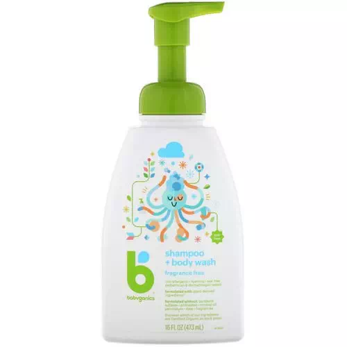 BabyGanics, Shampoo + Bodywash, Fragrance Free, 16 fl oz (473 ml) Review