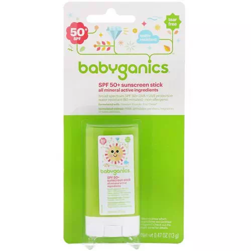 BabyGanics, Sunscreen Stick, SPF 50+, 0.47 oz (13 g) Review