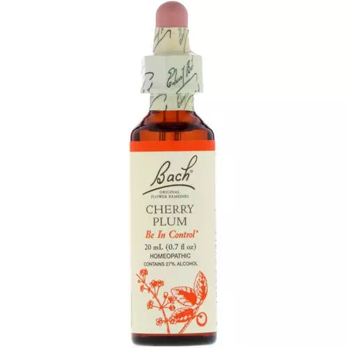 Bach, Original Flower Remedies, Cherry Plum, 0.7 fl oz (20 ml) Review