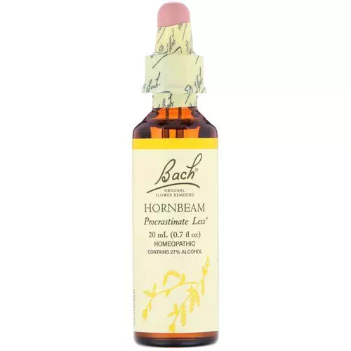 Bach, Original Flower Remedies, Hornbeam, 0.7 fl oz (20 ml) Review