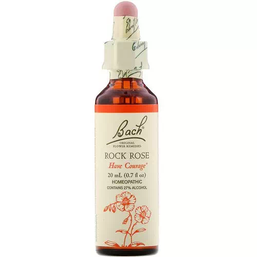 Bach, Original Flower Remedies, Rock Rose, 0.7 fl oz (20 ml) Review