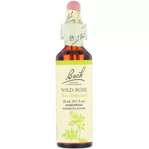 Bach, Original Flower Remedies, Wild Rose, 0.7 fl oz (20 ml) Review