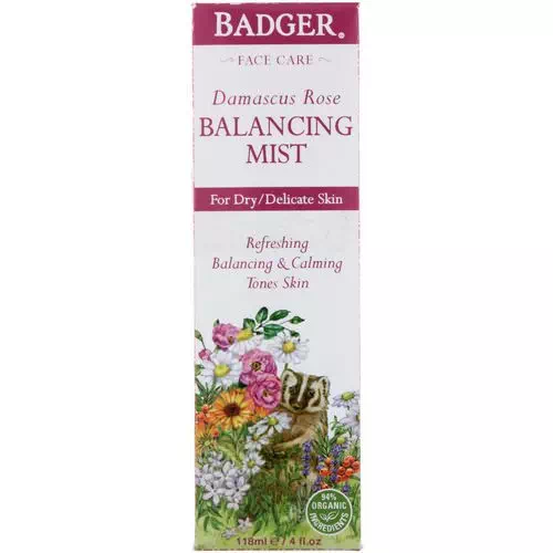 Badger Company, Damascus Rose, Balancing Mist, 4 fl oz (118 ml) Review