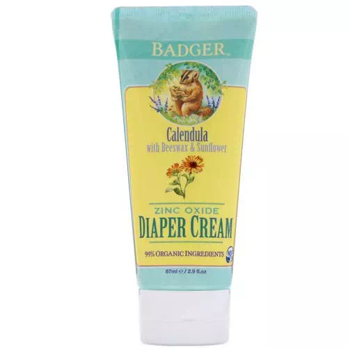 Badger Company, Diaper Cream, Calendula with Beeswax & Sunflower, 2.9 fl oz (87 ml) Review