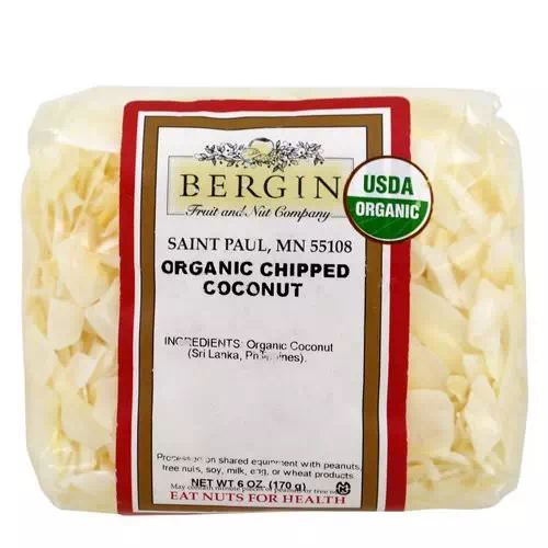 Bergin Fruit and Nut Company, Organic Chipped Coconut, 6 oz (170 g) Review