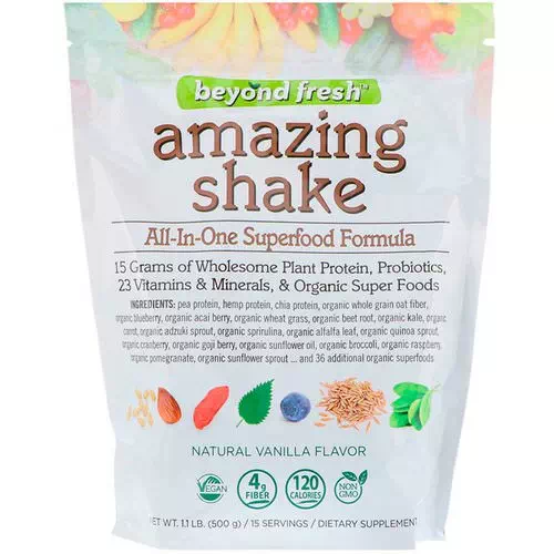 Beyond Fresh, Amazing Shake, All in One Superfood Formula, Natural Vanilla Flavor, 1.1 lb (500 g) Review