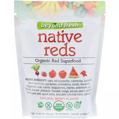 Beyond Fresh, Native Reds, Organic Red Superfood, Natural Berry Flavor, 10.58 oz (300 g) Review