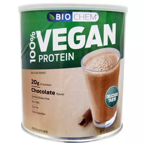Biochem, 100% Vegan Protein, Chocolate Flavor, 1.62 lbs (737.8 g) Review