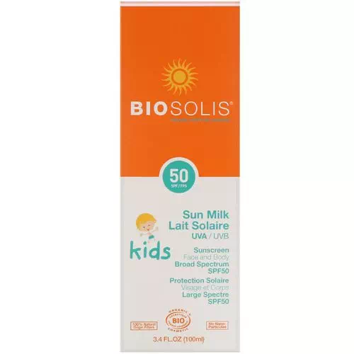 Biosolis, Sun Milk, Kids Sunscreen, SPF 50, 3.4 fl oz (100 ml) Review