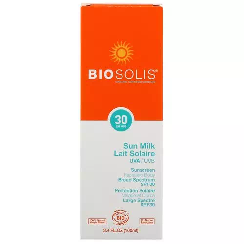 Biosolis, Sun Milk, Sunscreen, SPF 30, 3.4 fl oz (100 ml) Review