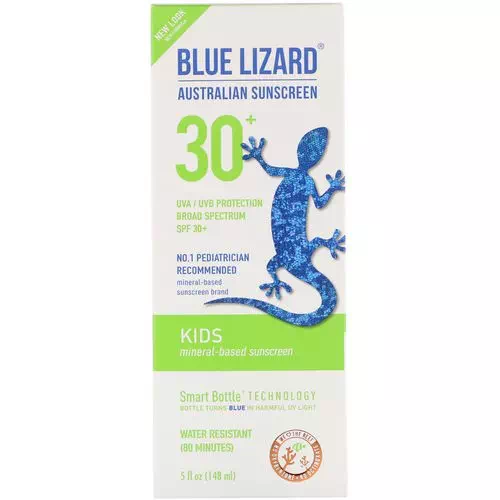 Blue Lizard Australian Sunscreen, Kids, Mineral-Based Sunscreen, SPF 30+, 5 fl oz (148 ml) Review