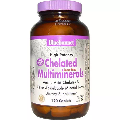 Bluebonnet Nutrition, Chelated Multiminerals, Iron Free, 120 Caplets Review