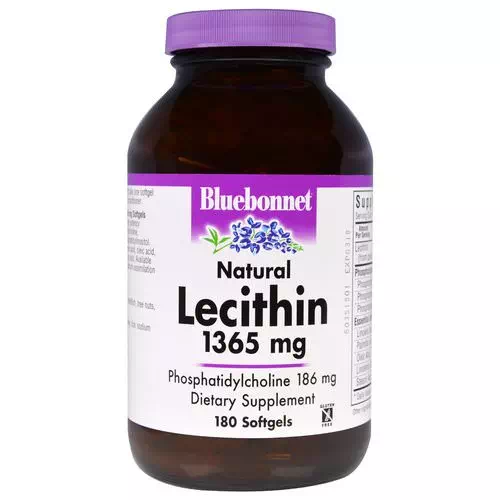 Bluebonnet Nutrition, Natural Lecithin, 1365 mg, 180 Softgels Review