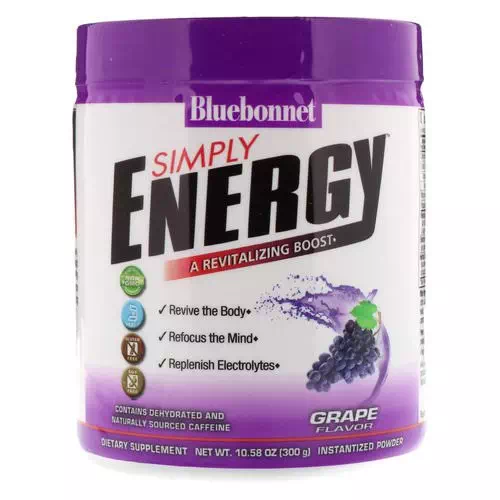 Bluebonnet Nutrition, Simply Energy, Grape Flavor, 10.58 oz (300 g) Review
