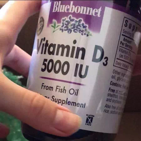 Bluebonnet Nutrition, Vitamin D3, 5000 IU, 120 Veggie Caps Review