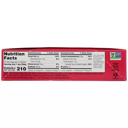 Bob's Red Mill, Nutritional Bars