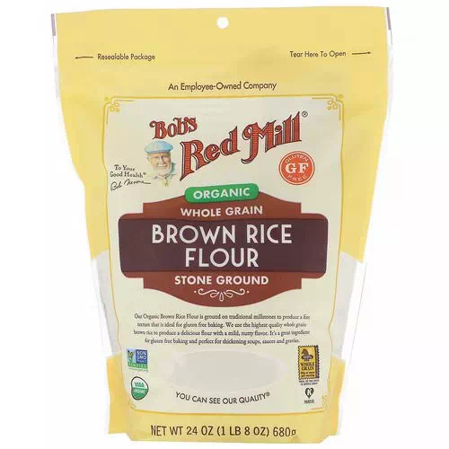 Bob's Red Mill, Organic Brown Rice Flour, Whole Grain, 24 oz (680 g) Review