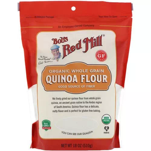Bob's Red Mill, Organic, Whole Grain Quinoa Flour, 18 oz (510 g) Review