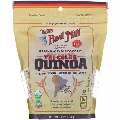 Bob's Red Mill, Organic, Whole Grain Tri-Color Quinoa, 13 oz (369 g) Review