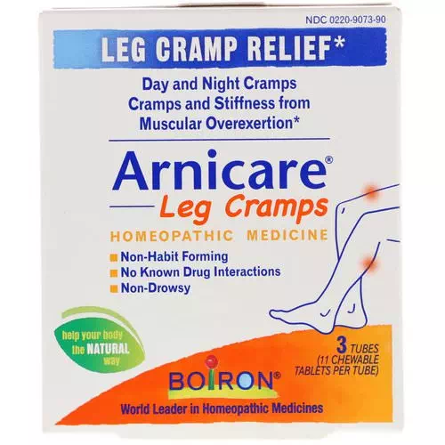 Boiron, Arnicare Leg Cramps, 3 Tubes, 11 Chewable Tablets Per Tube Review