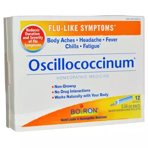 Boiron, Oscillococcinum, Flu-Like Symptoms, 12 Doses, 0.04 oz Each Review