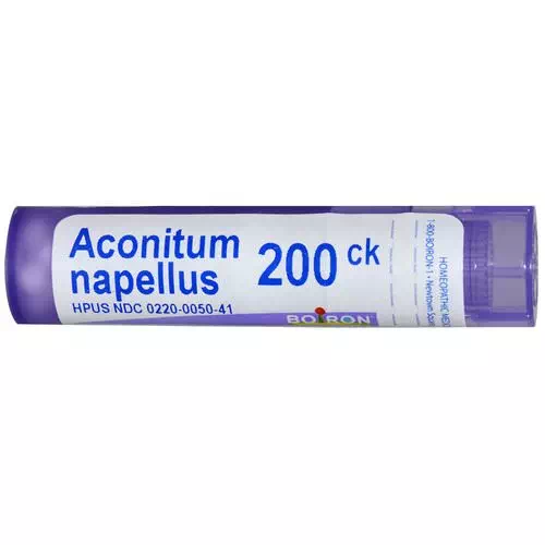 Boiron, Single Remedies, Aconitum Napellus, 200CK, Approx 80 Pellets Review