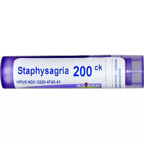 Boiron, Single Remedies, Staphysagria, 200CK, Approx 80 Pellets Review