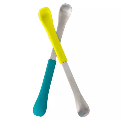 Boon, Swap, 2-in-1 Feeding Spoon, 4+ Months, Teal & Yellow, 2 Spoons Review