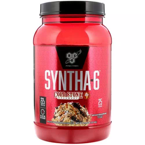 BSN, Syntha-6, Cold Stone Creamery, Germanchokolatekake, 2.59 lb (1.17 kg) Review