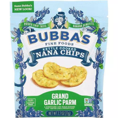 Bubba's Fine Foods, 'Nana Chips, Grand Garlic Parm, 2.7 oz (77 g) Review