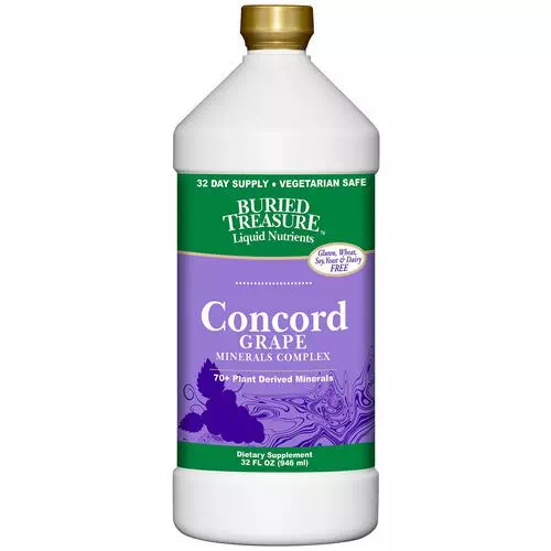 Buried Treasure, Liquid Nutrients, 70+ Plant Derived Minerals, Concord Grape, 32 fl oz (946 ml) Review