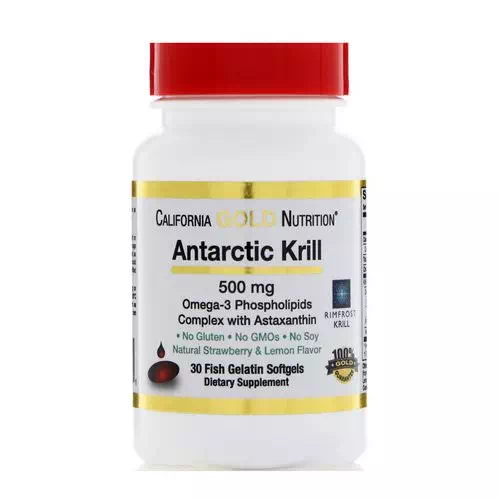 California Gold Nutrition, Antarctic Krill Oil, with Astaxanthin, RIMFROST, Natural Strawberry & Lemon Flavor, 500 mg, 30 Fish Gelatin Softgels Review
