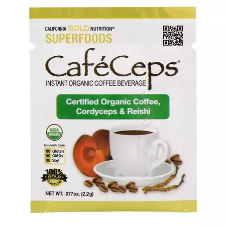 California Gold Nutrition CGN, Ganoderma Coffee, Mushroom Immune Formulas
