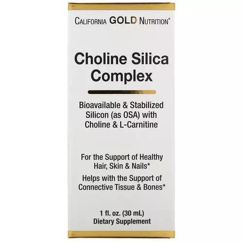California Gold Nutrition, Choline Silica Complex, Bioavailable Collagen Support, 1 fl oz (30 ml) Review