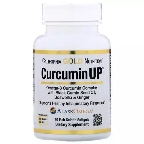 California Gold Nutrition, CurcuminUP, Omega-3 Curcumin Complex, Inflammation Support, 30 Fish Gelatin Softgels Review