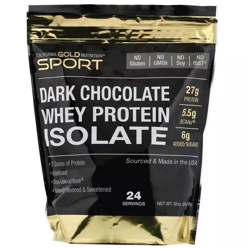 California Gold Nutrition, Dark Chocolate Whey Protein Isolate, 2 lbs (908 g) Review