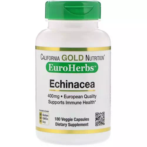 California Gold Nutrition, Echinacea, EuroHerbs, Whole Powder, 400 mg, 180 Veggie Capsules Review