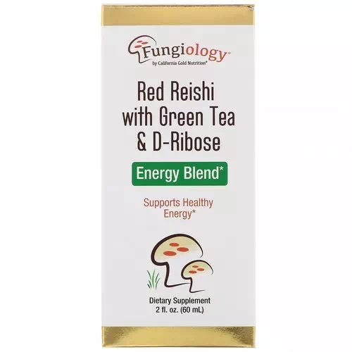 California Gold Nutrition, Fungiology, Red Reishi with Green Tea & Ribose, Energy Blend, 2 fl oz (60 ml) Review
