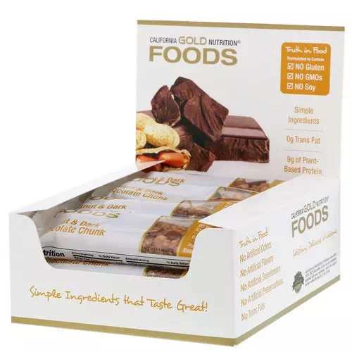 California Gold Nutrition, Foods, Peanut & Dark Chocolate Chunk Bars, 12 Bars, 1.4 oz (40 g) Each Review