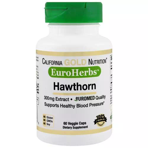California Gold Nutrition, Hawthorn Extract, EuroHerbs, European Quality, 300 mg, 60 Veggie Caps Review