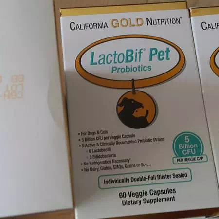 California Gold Nutrition, LactoBif Pet Probiotics, 5 Billion CFU, 60 Veggie Capsules Review
