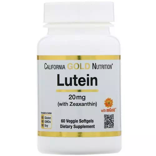 California Gold Nutrition, Lutein with Zeaxanthin, 20 mg, 60 Veggie Softgels Review
