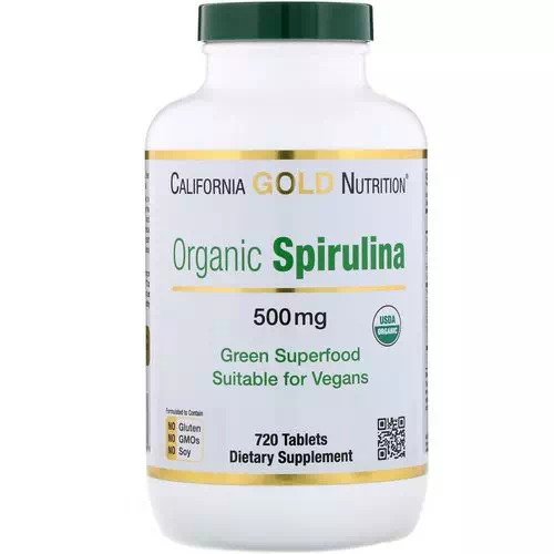 California Gold Nutrition, Organic Spirulina, USDA Certified, 500 mg, 720 Tablets Review