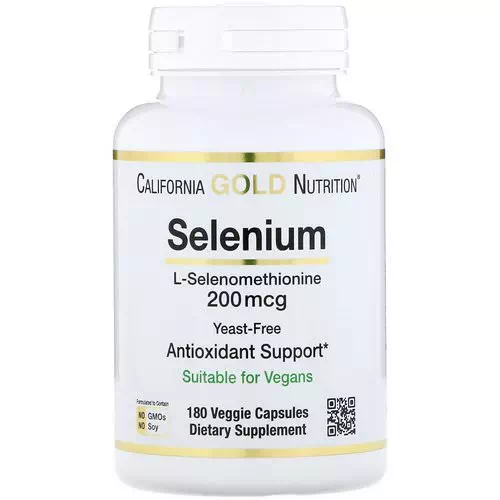 California Gold Nutrition, Selenium, Yeast-Free, 200 mcg, 180 Veggie Capsules Review