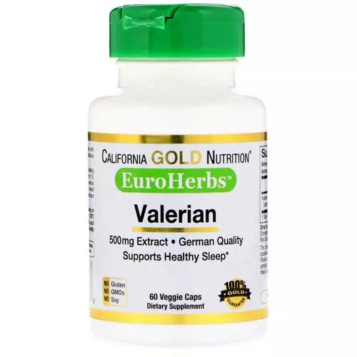 California Gold Nutrition, Valerian, EuroHerbs, 500 mg, 60 Veggie Caps Review