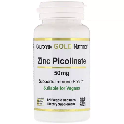 California Gold Nutrition, Zinc Picolinate, 50 mg, 120 Veggie Capsules Review