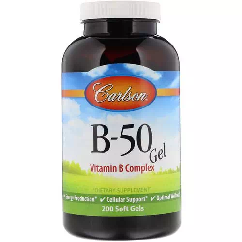 Carlson Labs, B-50 Gel, Vitamin B Complex, 200 Soft Gels Review