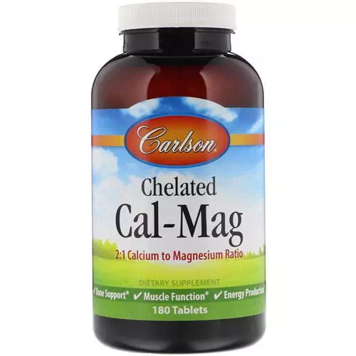 Carlson Labs, Chelated Cal-Mag, 180 Tablets Review